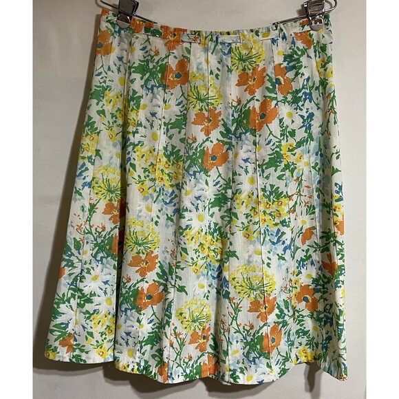 Vintage Mr. Hank Floral Midi Boho Hippie  Spring Farmhouse Pleated Preppy P - Picture 1 of 5